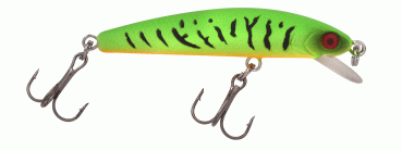 spro power catcher minnow matte fire tiger uv